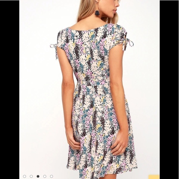 - NWT Free People Cream Miss Right Floral Print Mini Dress - Picture 2 of 15